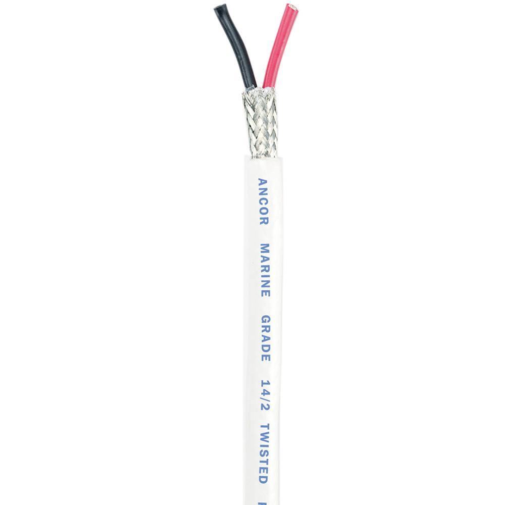 Ancor Twisted Pair w/Shield - 14/2 AWG - Round - Red/Black - 100' [141410] - Bulluna.com
