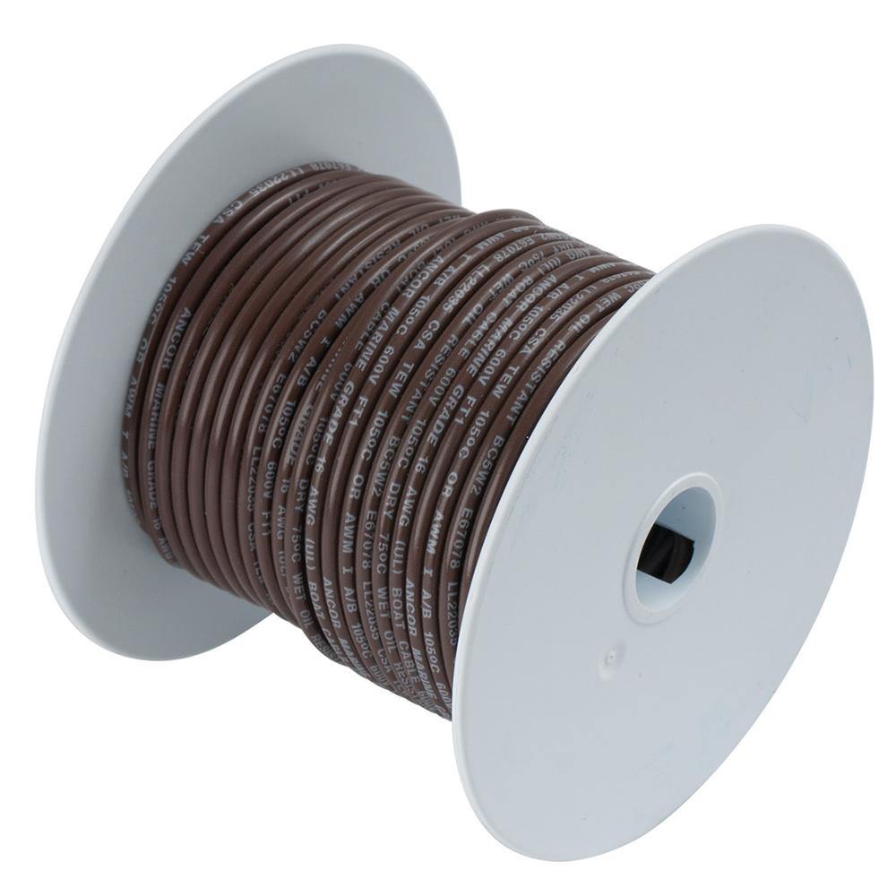 Ancor Brown 14 AWG Tinned Copper Wire - 15' [184203] - Bulluna.com
