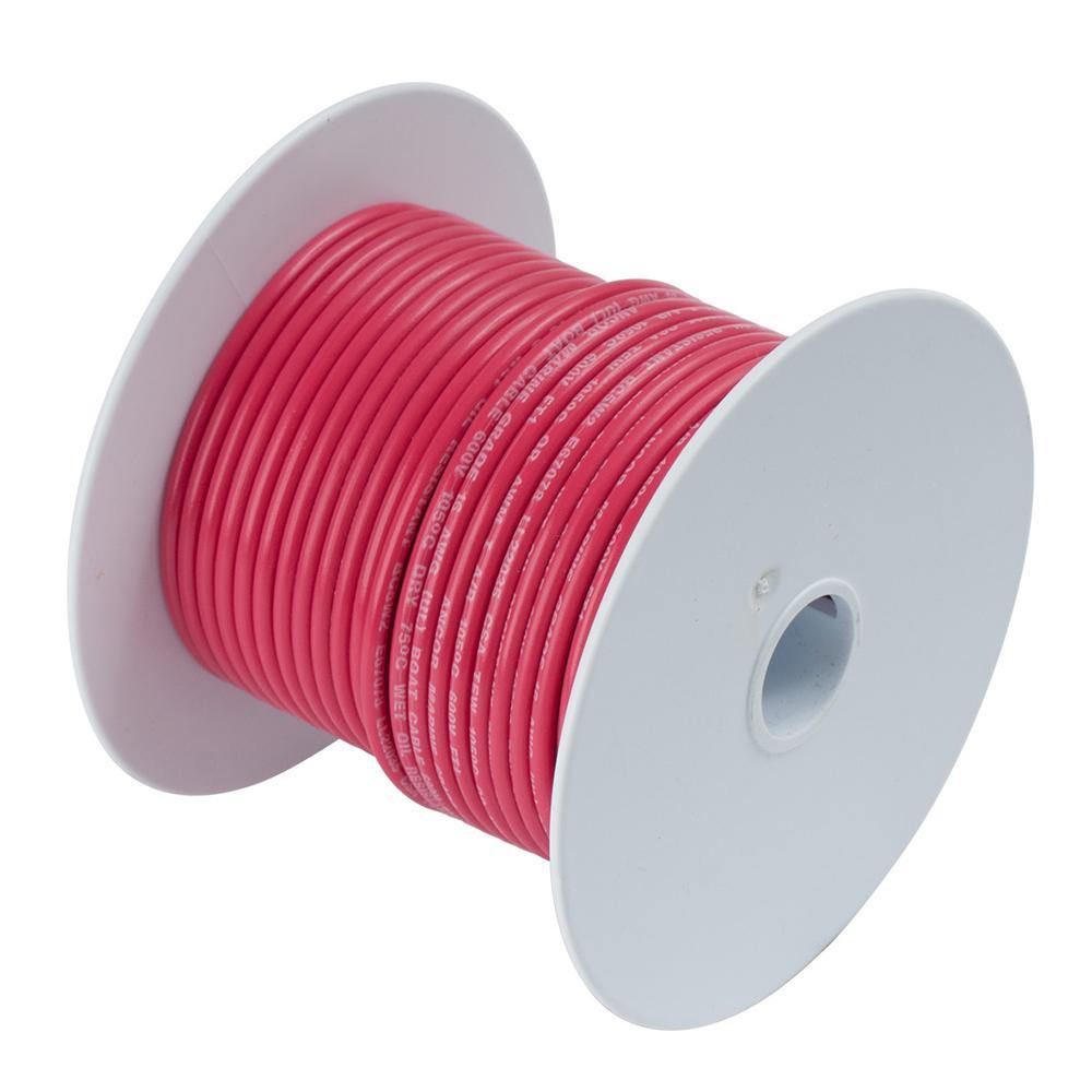 Ancor Red 8 AWG Tinned Copper Wire - 50' [111505] - Bulluna.com