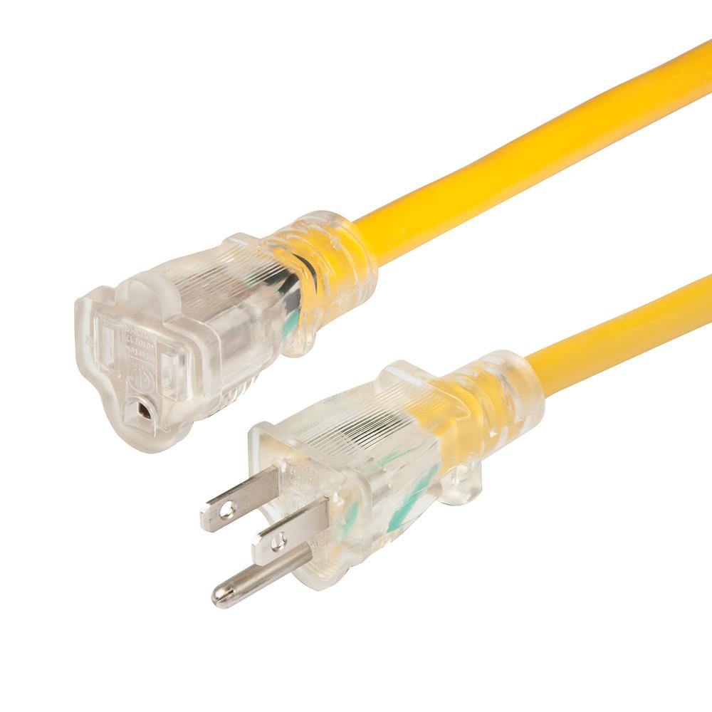 Marinco 14/3 Lighted Extension Cord - Non-Locking - 15A - 25' [150025NL] - Bulluna.com