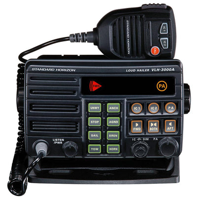 Standard Horizon VLH-3000A 30W Dual Zone PA/Loud Hailer/Fog w/Listen Back & 2 Optional Intercom Stations [VLH-3000A] - Bulluna.com