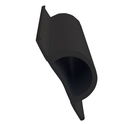 Dock Edge Standard "D" PVC Profile - 16' Roll - Black [1193-F] - Bulluna.com
