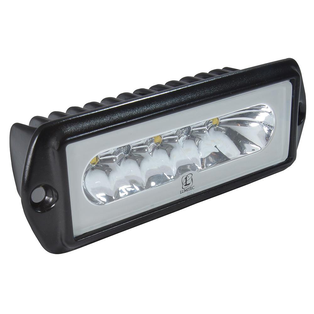 Lumitec Capri2 - Flush Mount LED Flood Light - Black Housing - 2-Color White/Blue Dimming [101186] - Bulluna.com