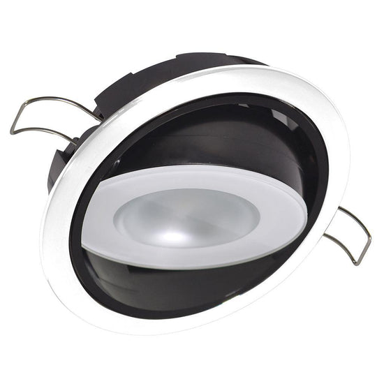Lumitec Mirage Positionable Down Light - Spectrum RGBW Dimming - White Bezel [115127] - Bulluna.com