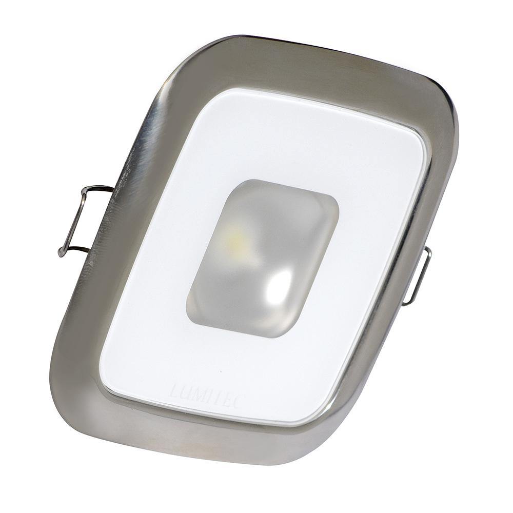 Lumitec Square Mirage Down Light - White Dimming, Red/Blue Non-Dimming - Polished Bezel [116118] - Bulluna.com