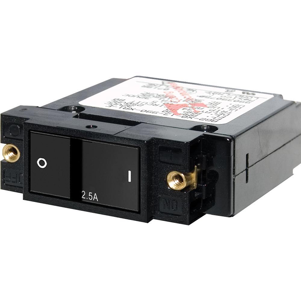 Blue Sea 7399 A-Series Flat Rocker Circuit Breaker - Single Pole - 2.5A [7399] - Bulluna.com