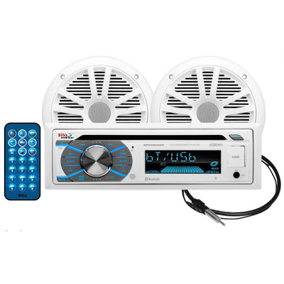 Boss Audio MCK508WB.6 Package w/MR508UABW Receiver, 2 - 6.5" Speakers  Antenna [MCK508WB.6] - Bulluna.com