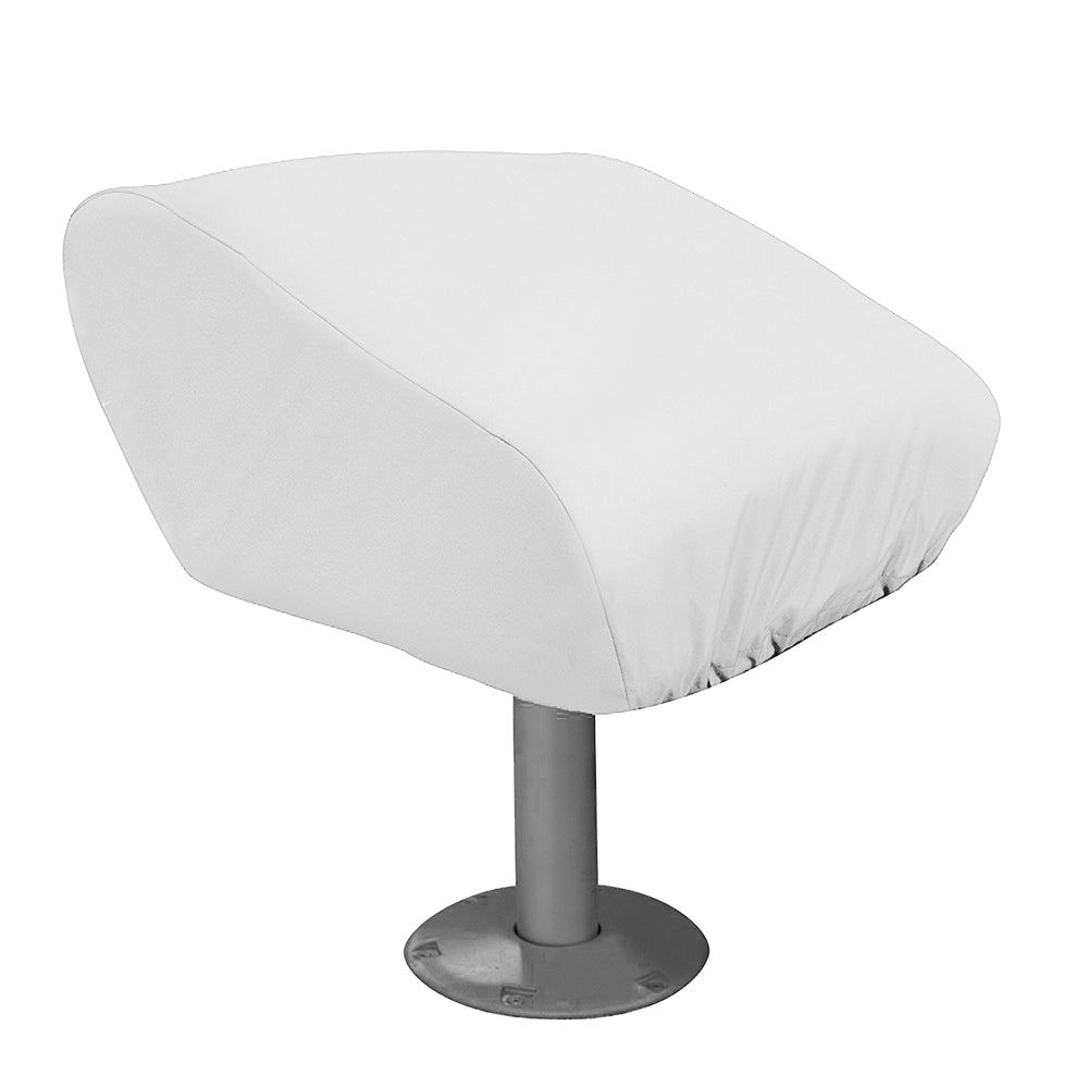 Taylor Made Folding Pedestal Boat Seat Cover - Vinyl White [40220] - Bulluna.com