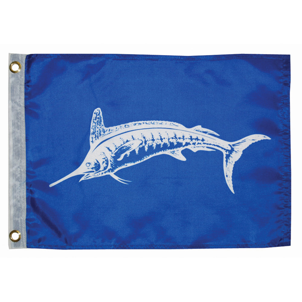 Taylor Made 12" x 18" White Marlin Flag [3018] - Bulluna.com