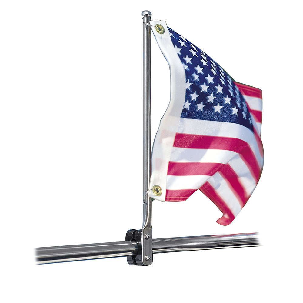 Taylor Made 7/8"-1-1/4" SS Rail Mount Pulpit Staff [971] - Bulluna.com