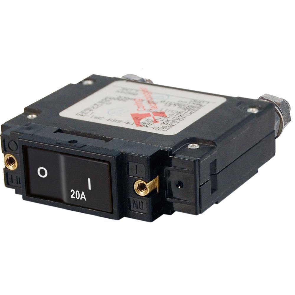 Blue Sea 7543 C-Series Flat Rocker Circuit Breaker - Single Pole - 20A [7543] - Bulluna.com