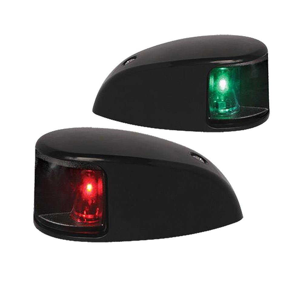 Hella Marine NaviLED Deck Mount Port & Starboard Pair - 2nm - Clear Lens/Black Housing [980620901] - Bulluna.com