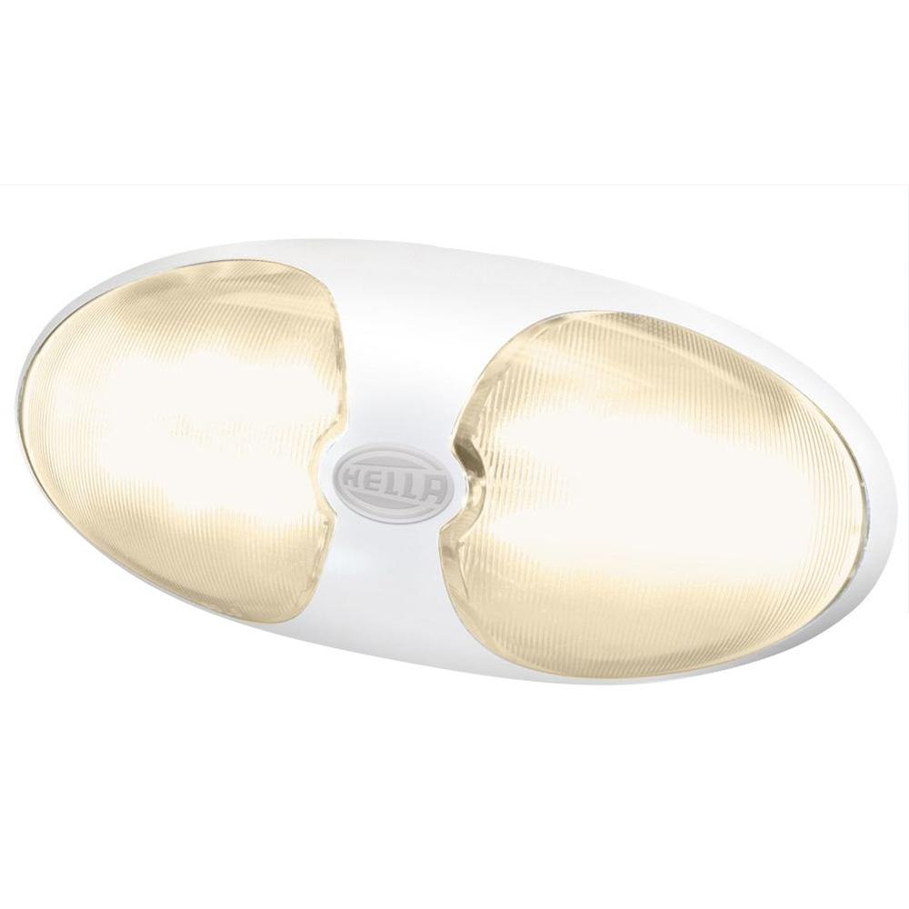 Hella Marine DuraLED 12 Interior/Exterior Lamp - Warm White LED - White Housing [959700701] - Bulluna.com