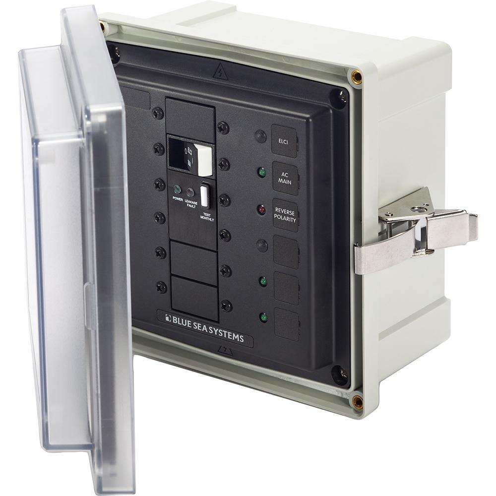 Blue Sea 3118 SMS Surface Mount System Panel Enclosure - 120V AC / 50A ELCI Main - 2 Blank Circuit Positions [3118] - Bulluna.com