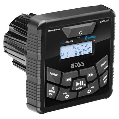 Boss Audio MGR450B In-Dash Marine Gauge Digital Media Bluetooth Audio Streaming AM/FM Receiver [MGR450B] - Bulluna.com
