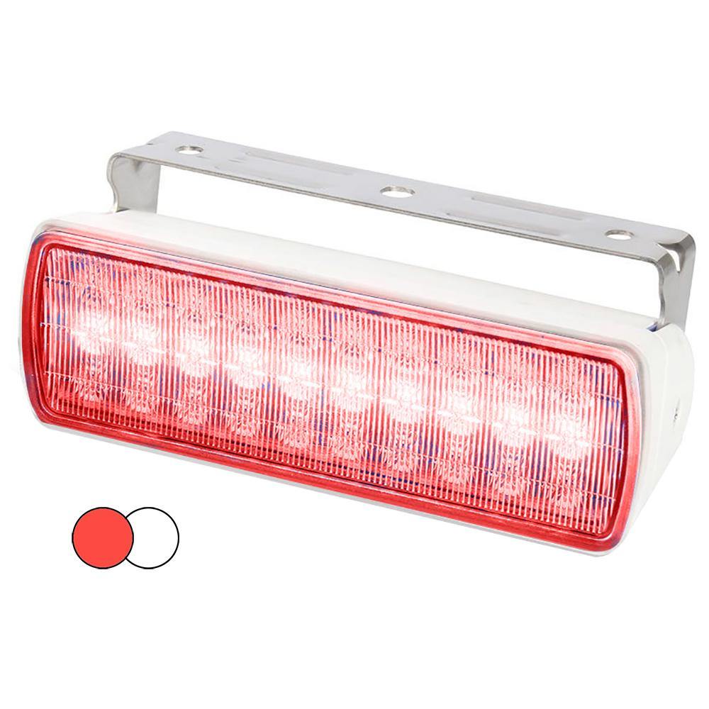 Hella Marine Sea Hawk XL Dual Color LED Floodlights - Red/White LED - White Housing [980950051] - Bulluna.com