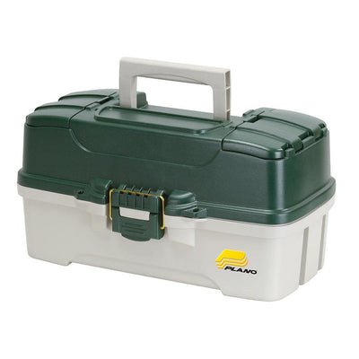 Plano 3-Tray Tackle Box w/Duel Top Access - Dark Green Metallic/Off White [620306] - Bulluna.com