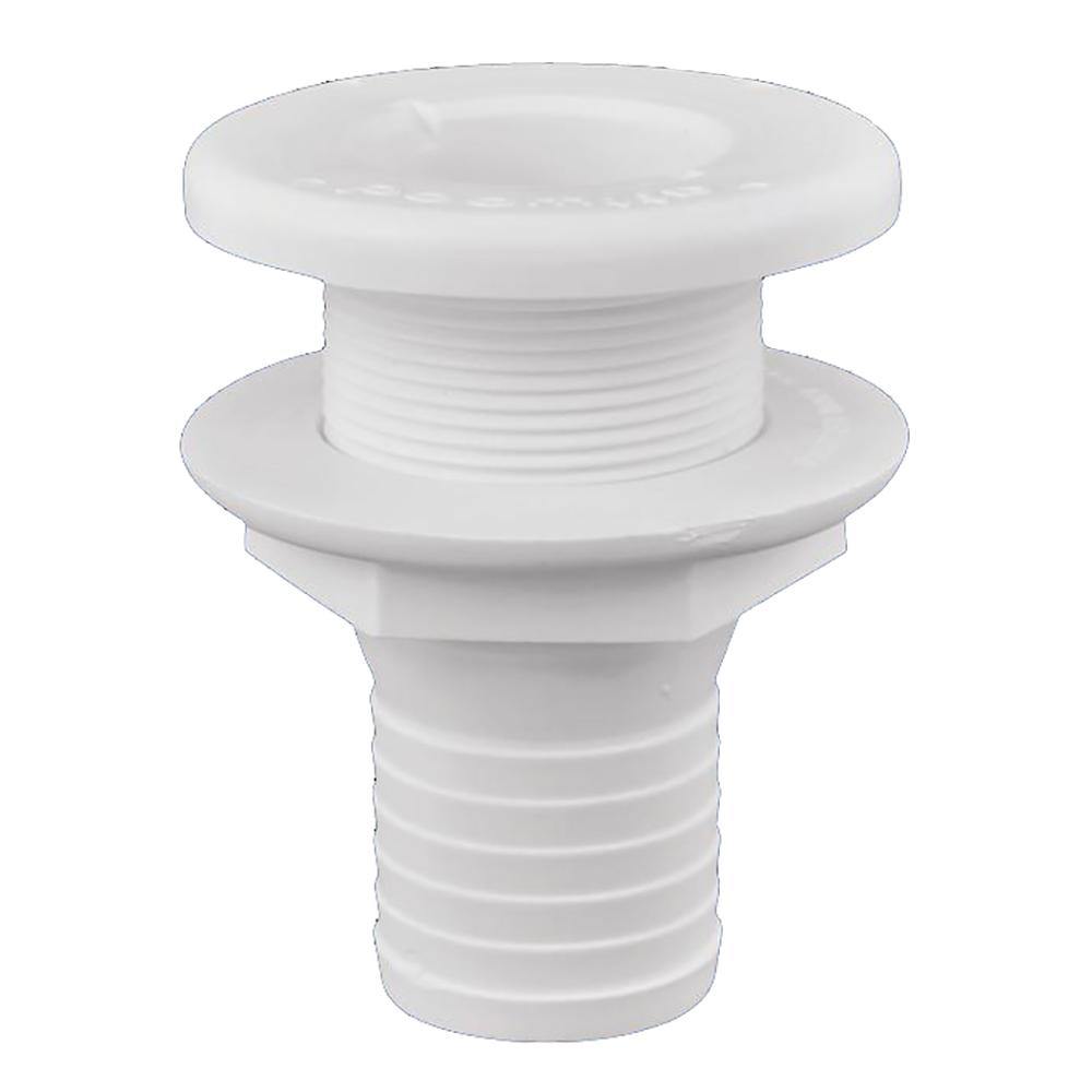 Attwood Plastic Thru-Hull Fitting - 1-1/2" - White [3875-3] - Bulluna.com
