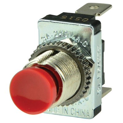 BEP Red SPST Momentary Contact Switch - OFF/(ON) [1001401] - Bulluna.com