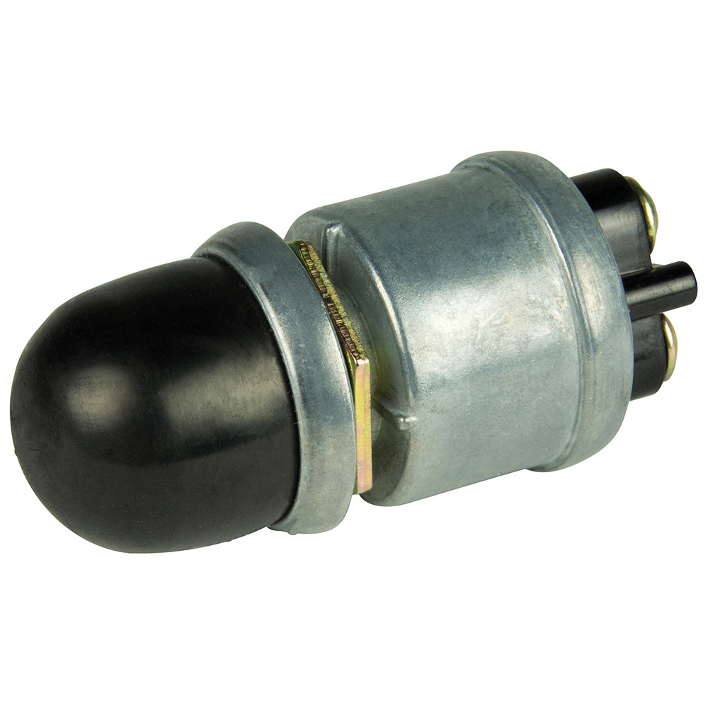BEP 2-Position SPST Heavy-Duty Push Button Switch w/Cover - OFF/(ON) - 35 Amp [1001508] - Bulluna.com