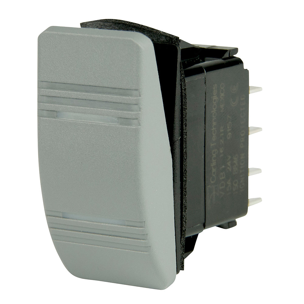 BEP DPDT Contura Switch - 2-Amber LEDs - Gray - ON/ON [1001812] - Bulluna.com