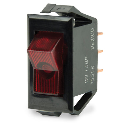 BEP Illuminated SPST Rocker Switch - Red LED - 12V - OFF/ON [1001705] - Bulluna.com
