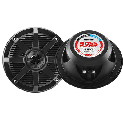 Boss Audio MR52B 5.25" 2-Way 150W Marine Full Range Speaker - Black - Pair [MR52B] - Bulluna.com