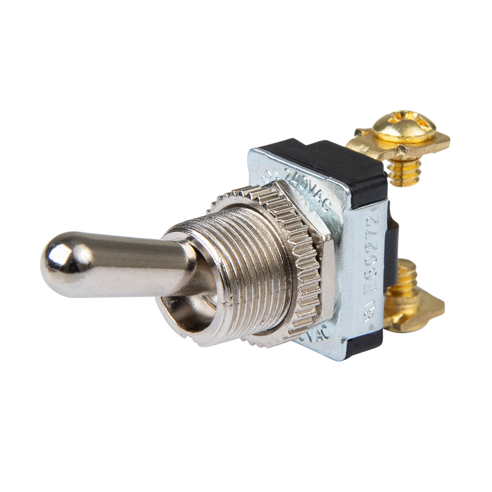 BEP SPST Chrome Plated Toggle Switch - 11/16" Handle - OFF/ON [1002021] - Bulluna.com