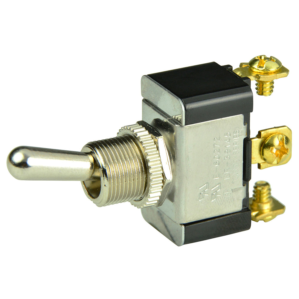 BEP SPDT Chrome Plated Toggle Switch - ON/OFF/(ON) [1002015] - Bulluna.com