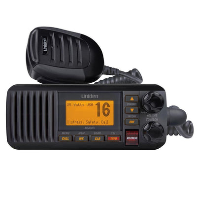 Uniden UM385 Fixed Mount VHF Radio - Black [UM385BK] - Bulluna.com
