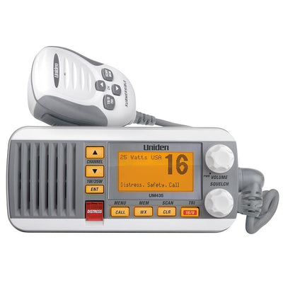 Uniden UM435 Fixed Mount VHF Radio - White [UM435] - Bulluna.com