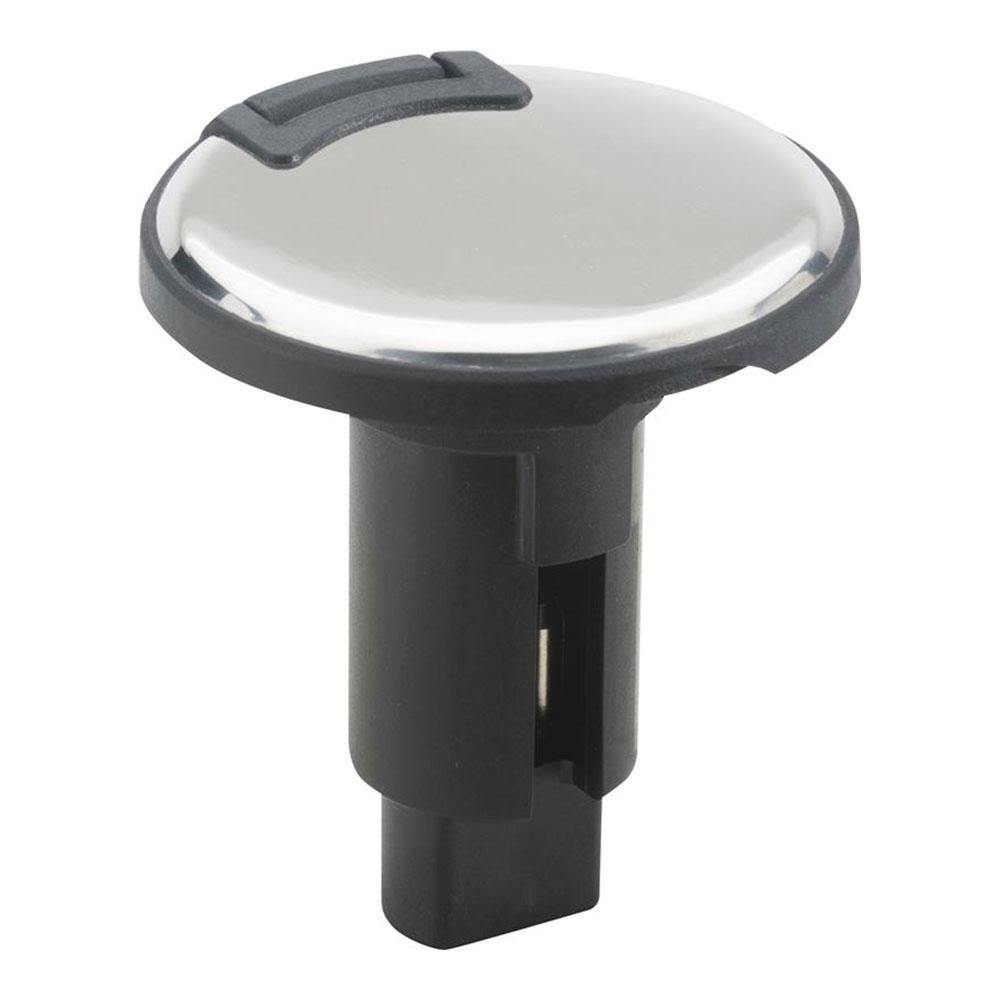 Attwood LightArmor Plug-In Base - 2 Pin - Stainless Steel - Round [910R2PSB-7] - Bulluna.com