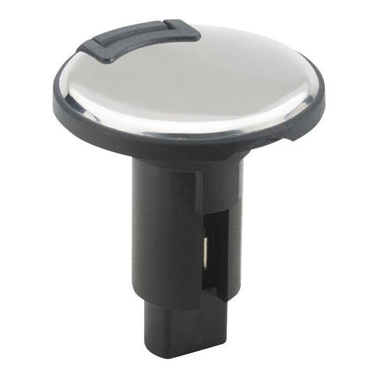 Attwood LightArmor Plug-In Base - 2 Pin - Stainless Steel - Round [910R2PSB-7] - Bulluna.com