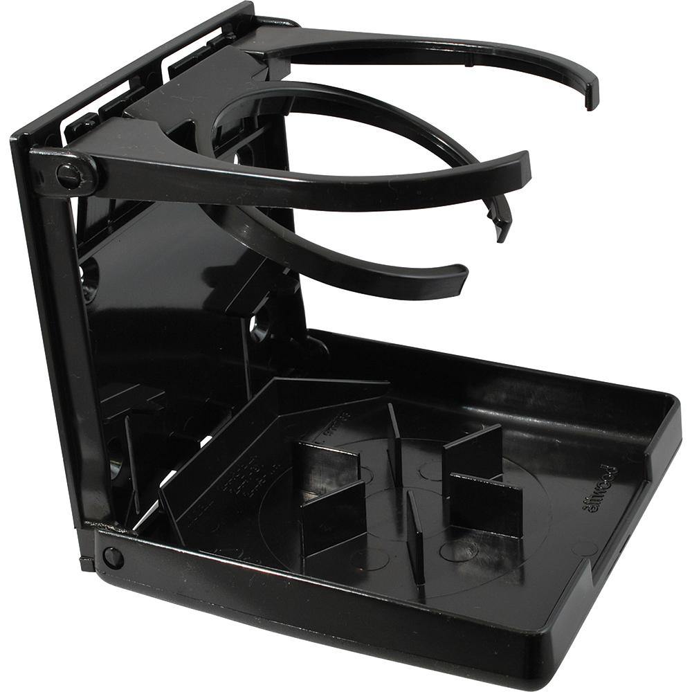 Attwood Fold-Up Drink Holder - Dual Ring - Black [2445-7] - Bulluna.com