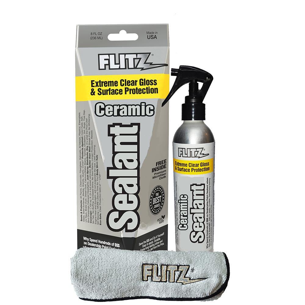 Flitz Ceramic Sealant Spray Bottle w/Microfiber Polishing Cloth - 236ml/8oz [CS 02908] - Bulluna.com