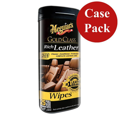 Meguiars Gold Class Rich Leather Cleaner  Conditioner Wipes *Case of 6* [G10900CASE] - Bulluna.com