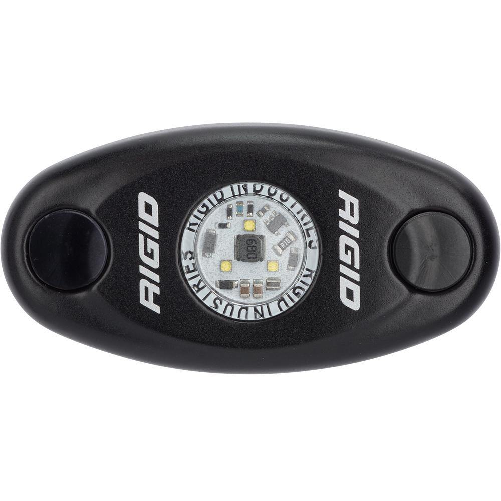 RIGID Industries A-Series Black Low Power LED Light - Single - Red [480043] - Bulluna.com