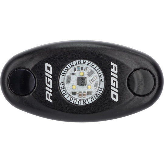 RIGID Industries A-Series Black Low Power LED Light - Single - Red [480043] - Bulluna.com