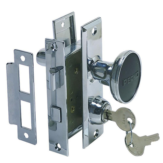 Perko Mortise Lock Set w/Bolt [0927DP0CHR] - Bulluna.com