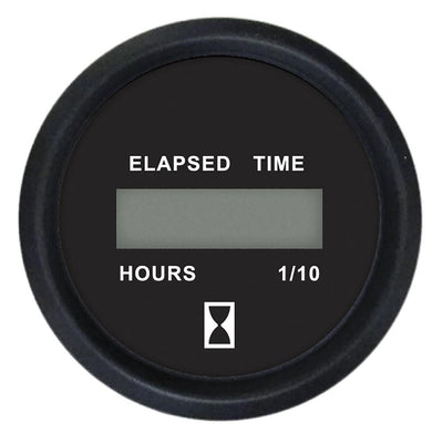 Faria Euro Black 2" Digital Hourmeter Gauge [12835] - Bulluna.com