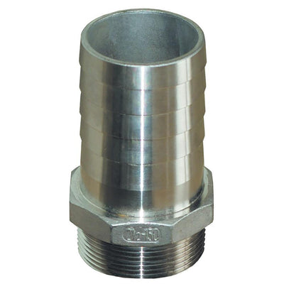 GROCO 3/4" NPT x 3/4" ID Stainless Steel Pipe to Hose Straight Fitting [PTH-750-S] - Bulluna.com