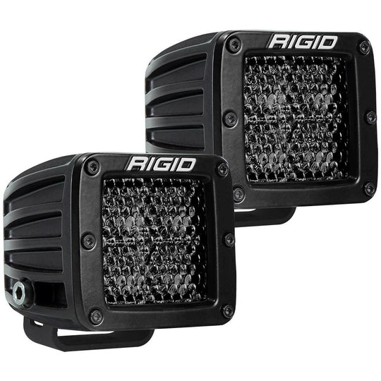 RIGID Industries D-Series Pro Spot Diffused Midnight Surface Mount - Pair [202513BLK] - Bulluna.com