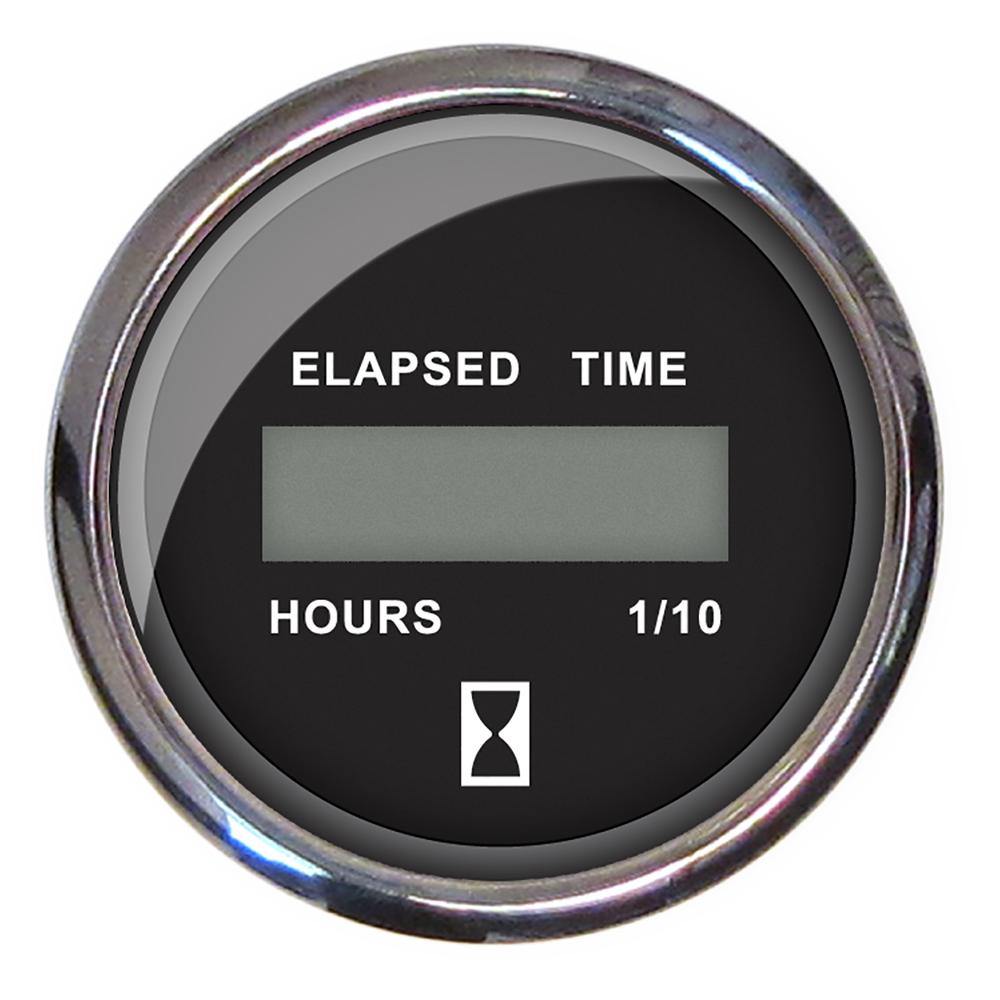 Faria Chesapeake Black 2" Hourmeter (Digital) [13715] - Bulluna.com