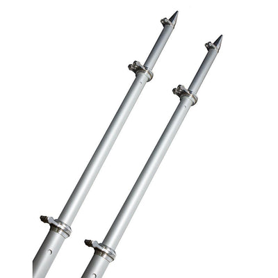 TACO 18 Deluxe Outrigger Poles w/Rollers - Silver/Silver [OT-0318HD-VEL] - Bulluna.com