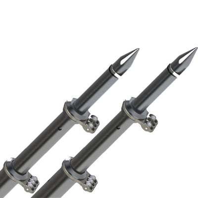 TACO 18 Deluxe Outrigger Poles w/Rollers - Silver/Black [OT-0318HD-BKA] - Bulluna.com