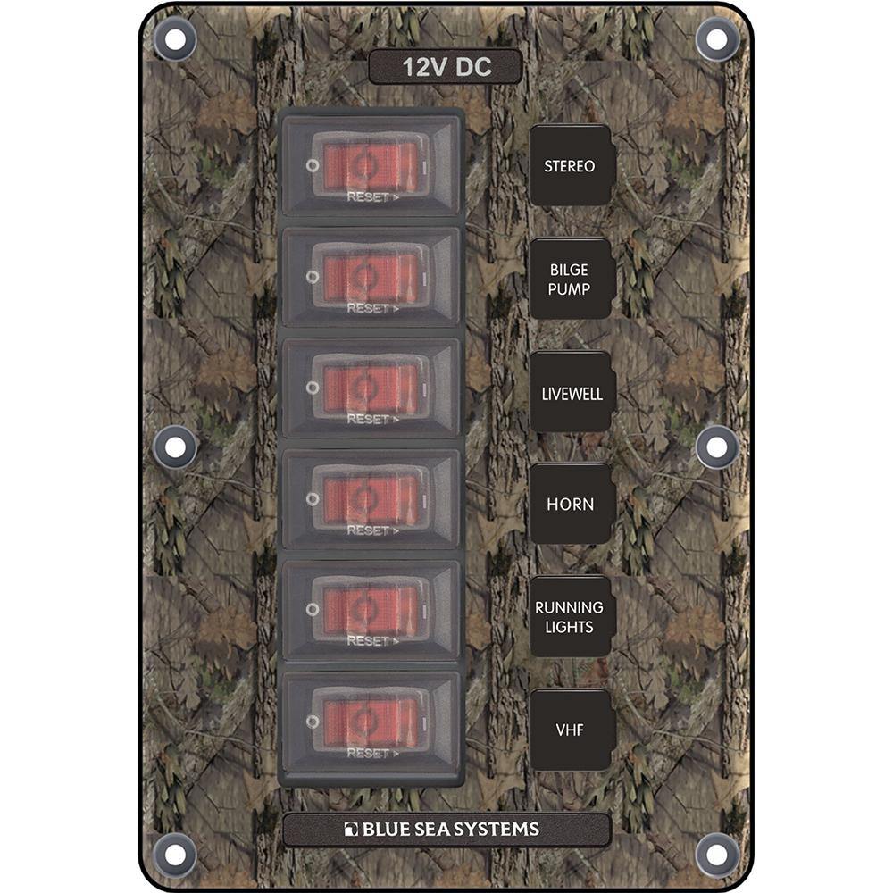 Blue Sea 4325 Circuit Breaker Switch Panel 6 Position - Camo [4325] - Bulluna.com