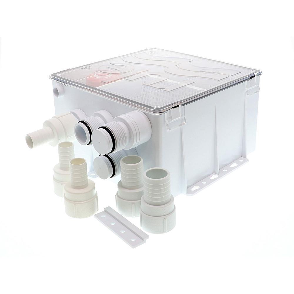 Rule Shower Drain Box w/800 GPH Pump - 12V [98B] - Bulluna.com