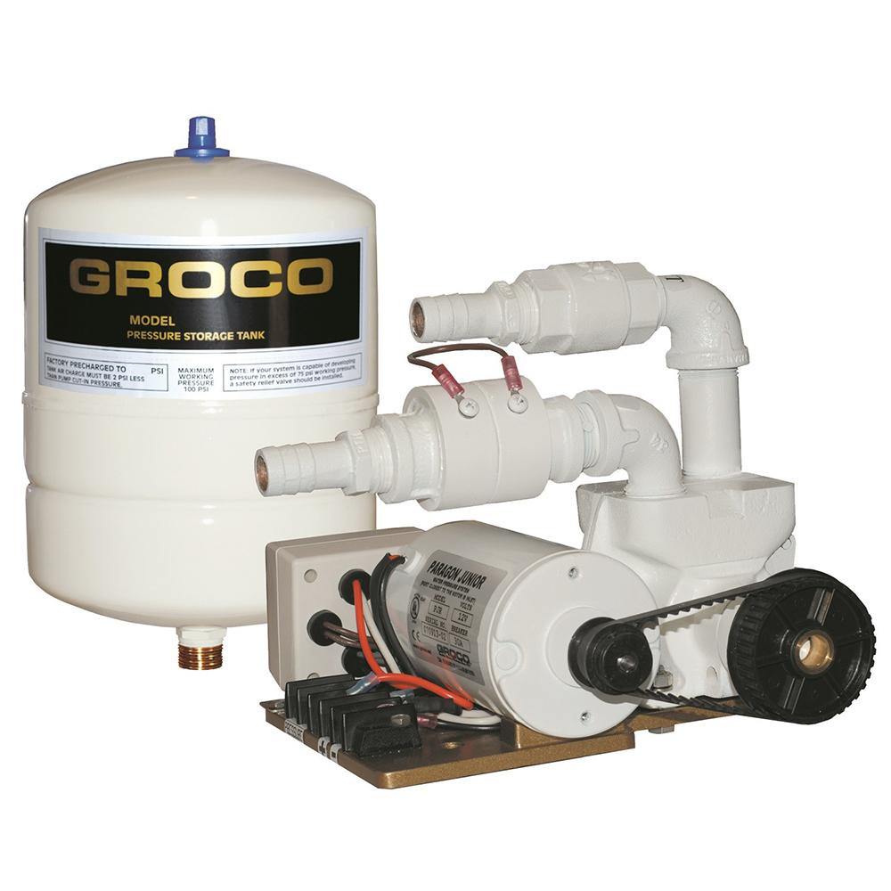 GROCO Paragon Junior 12v Water Pressure System - 1 Gal Tank - 7 GPM [PJR-A 12V] - Bulluna.com