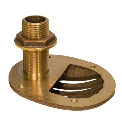 GROCO 1/2" Bronze Combo Scoop Thru-Hull w/Nut [STH-500-W] - Bulluna.com