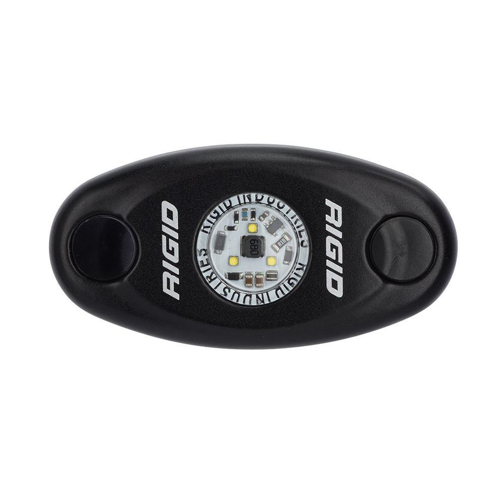 RIGID Industries A-Series Black High Power LED Light Single - Natural White [480083] - Bulluna.com